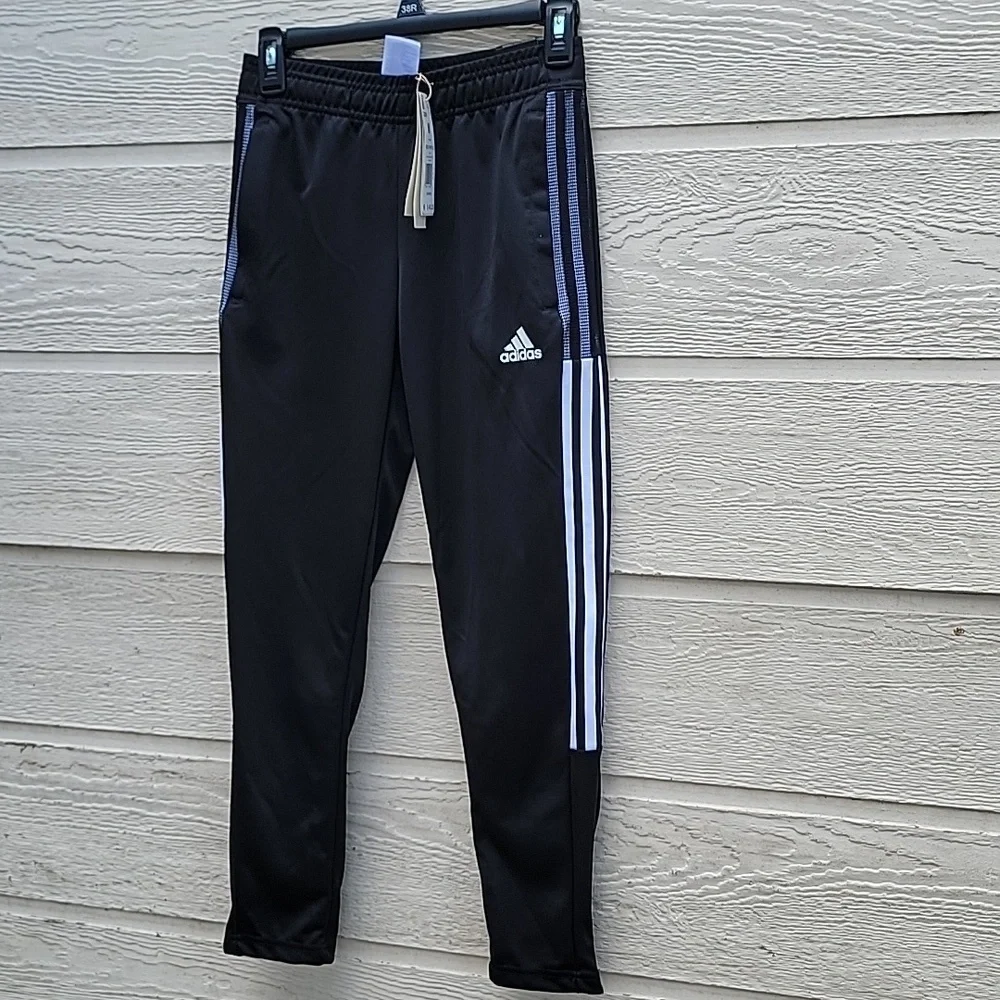 Adidas Girls Tiro track pants color black white NWT